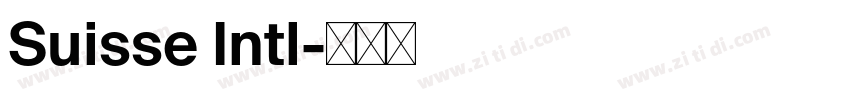 Suisse Intl字体转换